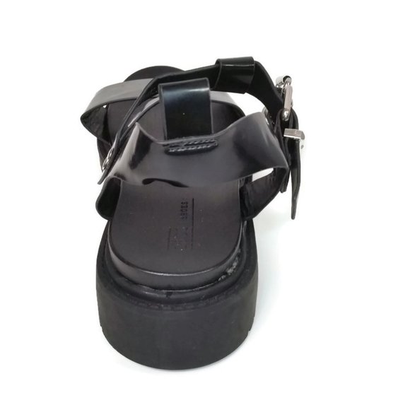 ASOS Design Women's Chunky Black Strappy Sandals Block Heel Platform UK 8/ US 10 - Picture 4 of 9